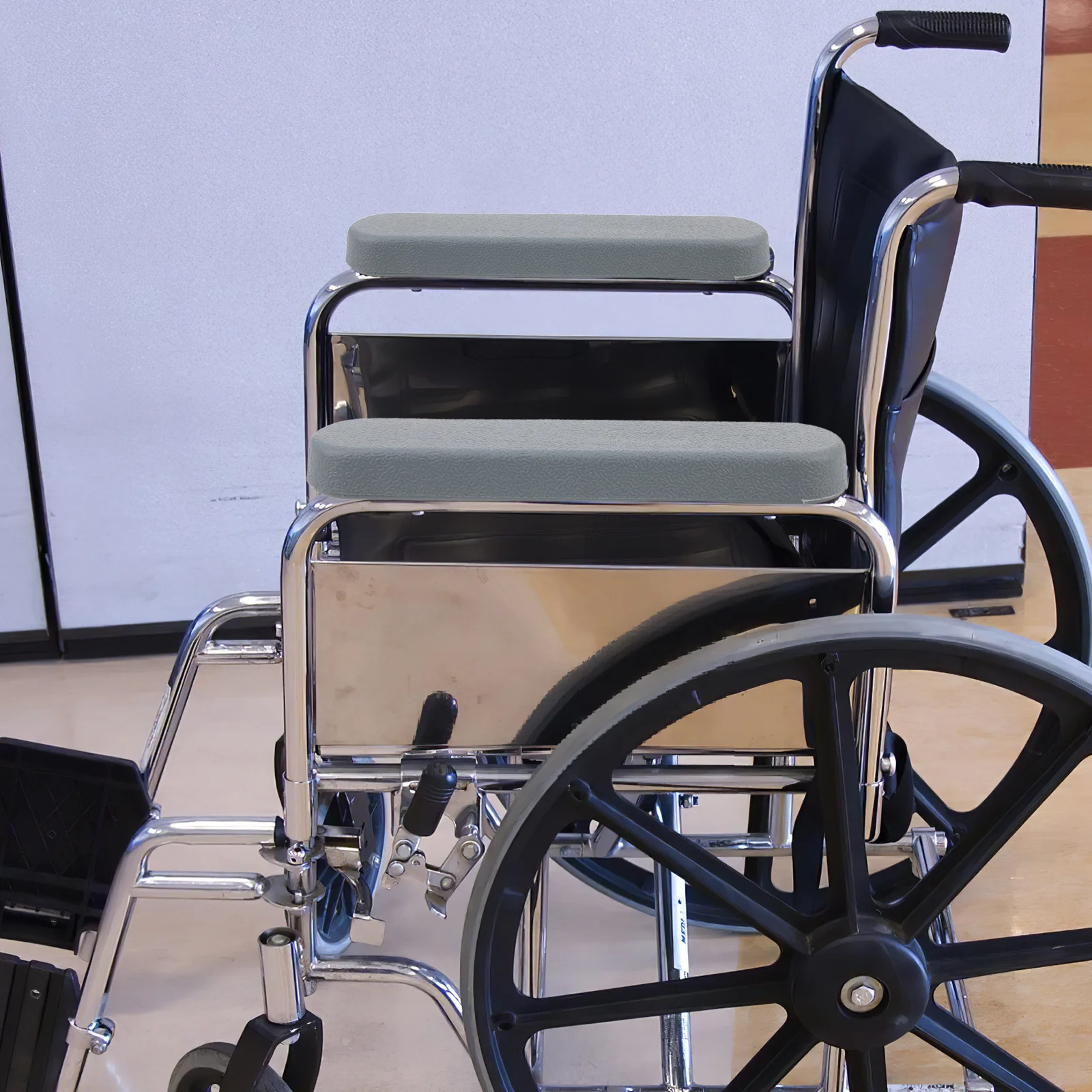 

2pcs Wheelchair Armrest Pads Ergonomic Cushioned Support For Transport Chair Accessories Replacement Parts Home Office Use