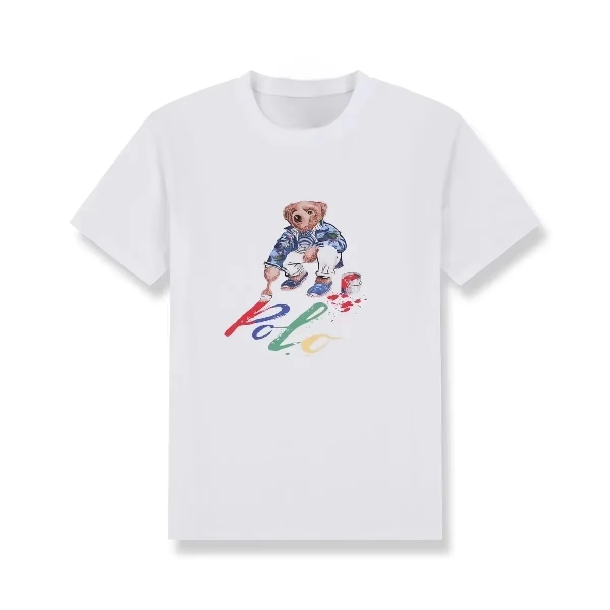 2027 Amazing Tees Men's Ralph Bear T-shirt Casual Extra Large Suitable Essential Laurens T-shirt Pattern Street Wear