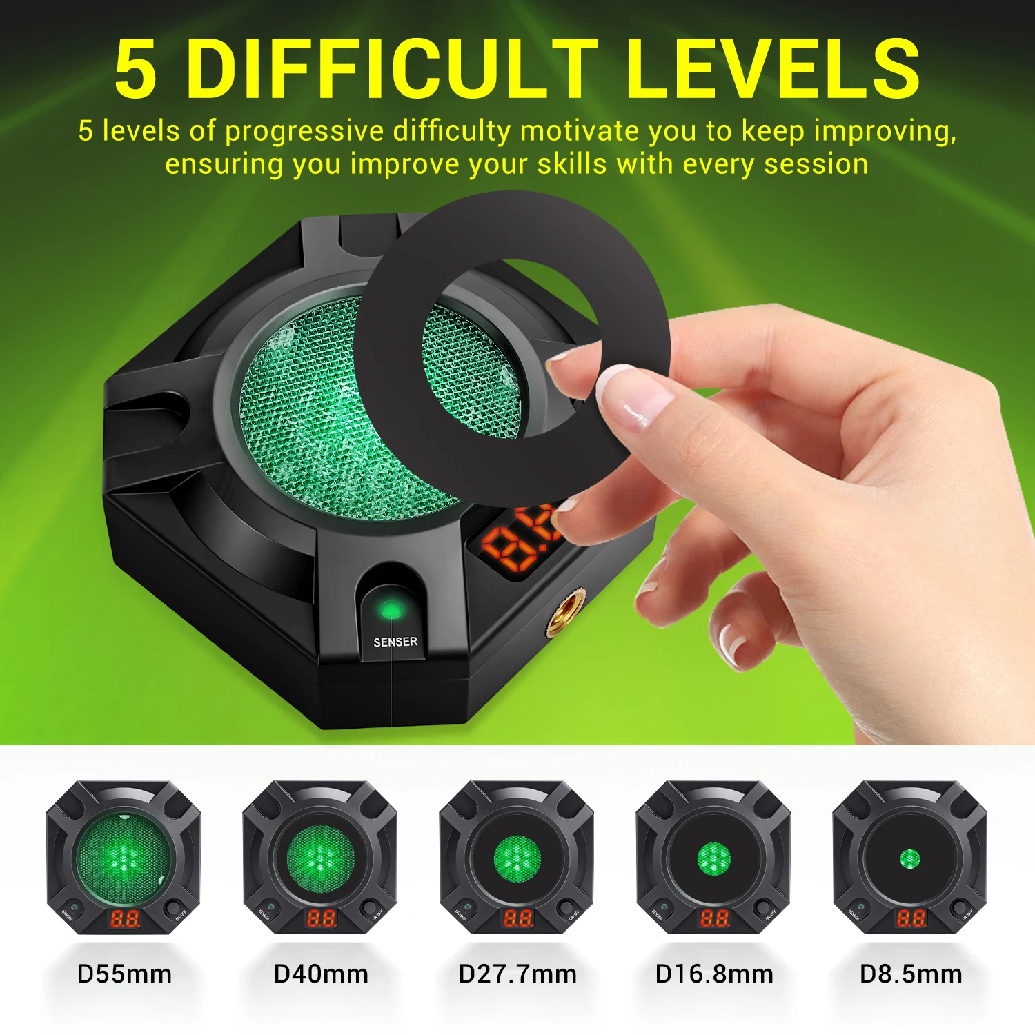 Dry Fire Laser Target Electronic Scoring Laser Target Infrared Induction Laser Training Target for Shooting Practice with Sound