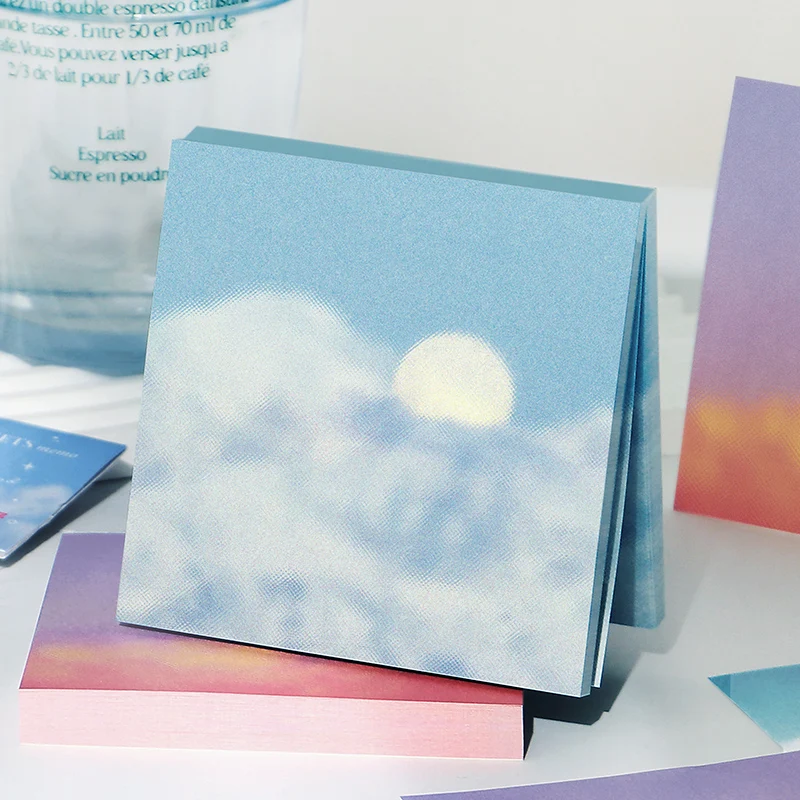 100sheets Good Mood Series Ins Landscape Art Message Notes Creative DIY Collage Decoration Scrapbook Aesthetic Craft Paper