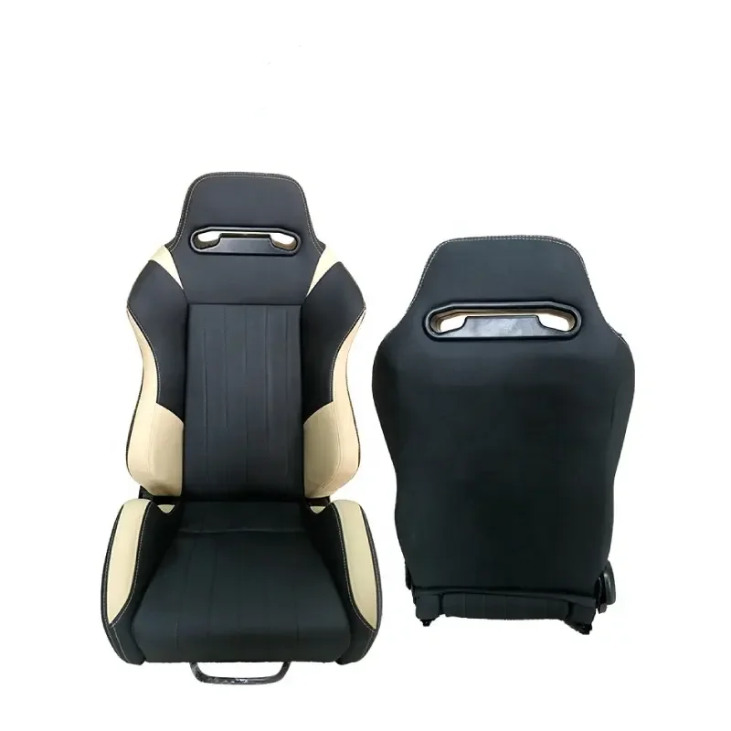 

High Quality Racing Seat Black Ivory PVC Quality Adjustable Seat Racing Car