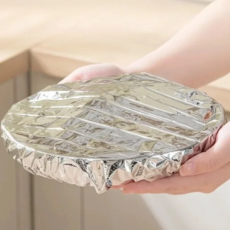 Reusable Aluminum Foil Food Cover Heat Insulation Adjustable for Bowls Plates Microwave Oven SafeDurable Food Safe for Meal Prep