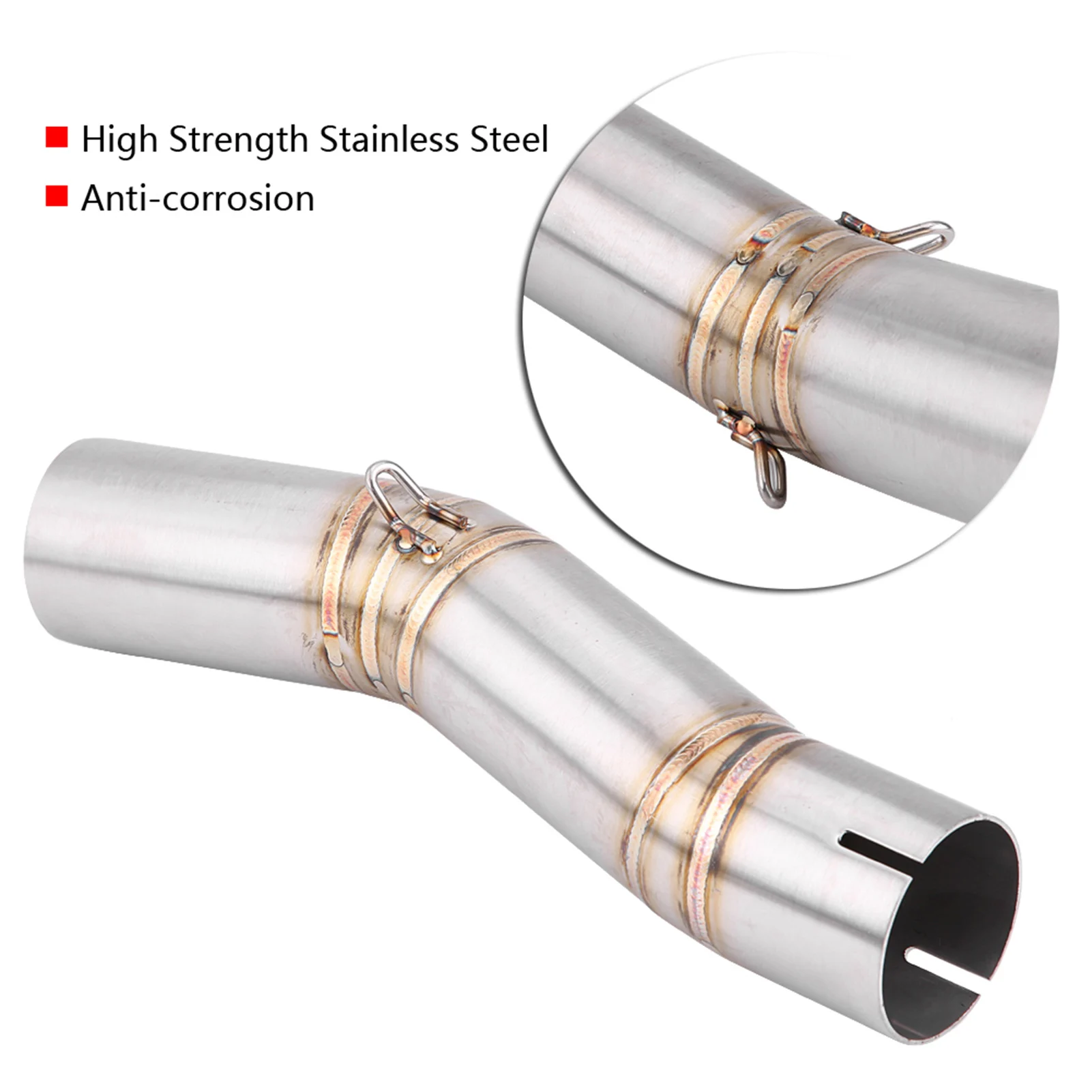 

Motorcycle Full Exhaust System Vent Middle Pipe Connect for Suzuki GSX-R600/GSX-R750 K7 2007 Stainless Steel 51mm Bore 1