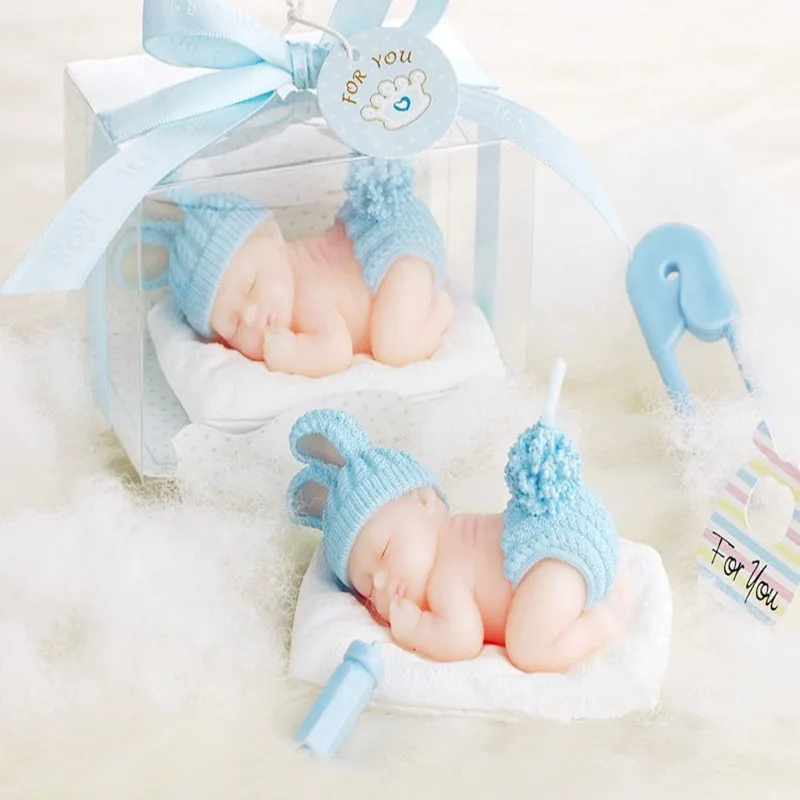 10Pcs Children's Party Candle Baby Shower Favor Gift--Sleep Baby Smokeless Candle Kids Cute Birthday Candle Party Decoration
