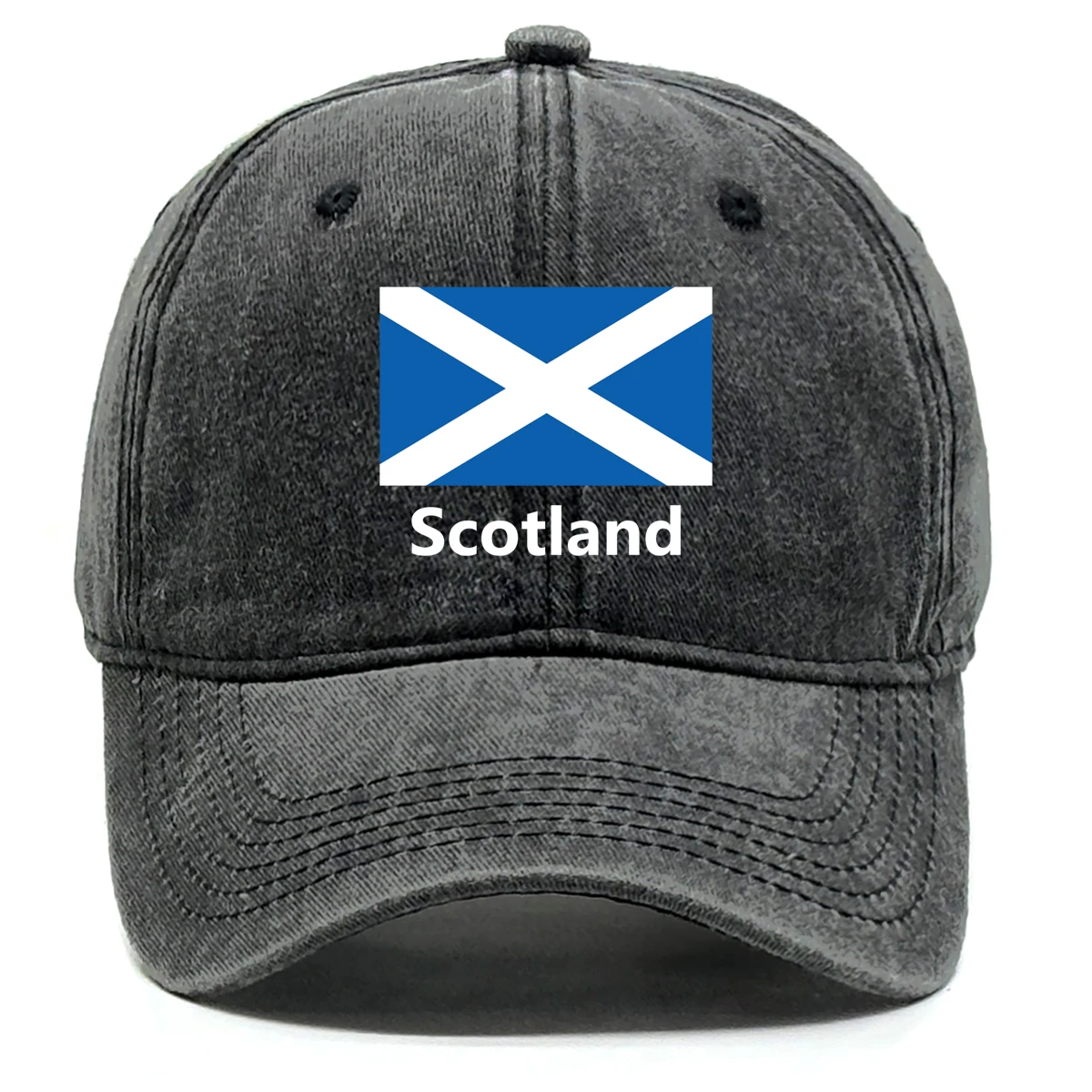Scotland Flag Print Baseball Cap Fashion Distressed Casual Sports Lightweight Baseball Cap for Women Men Daily Headwear Caps