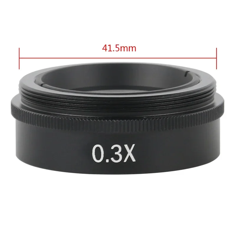 0.5X/0.35X/2X/1X Barlow Auxiliary Objective Glass Lens 42mm For 10A 300X 180X 120X C-MOUNT Lens Industry Video Microscope Camera