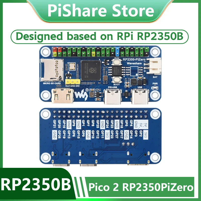 Raspberry Pi Pico 2 RP2350B Development Board RP2350-PiZero PSRAM DVI For HDMI