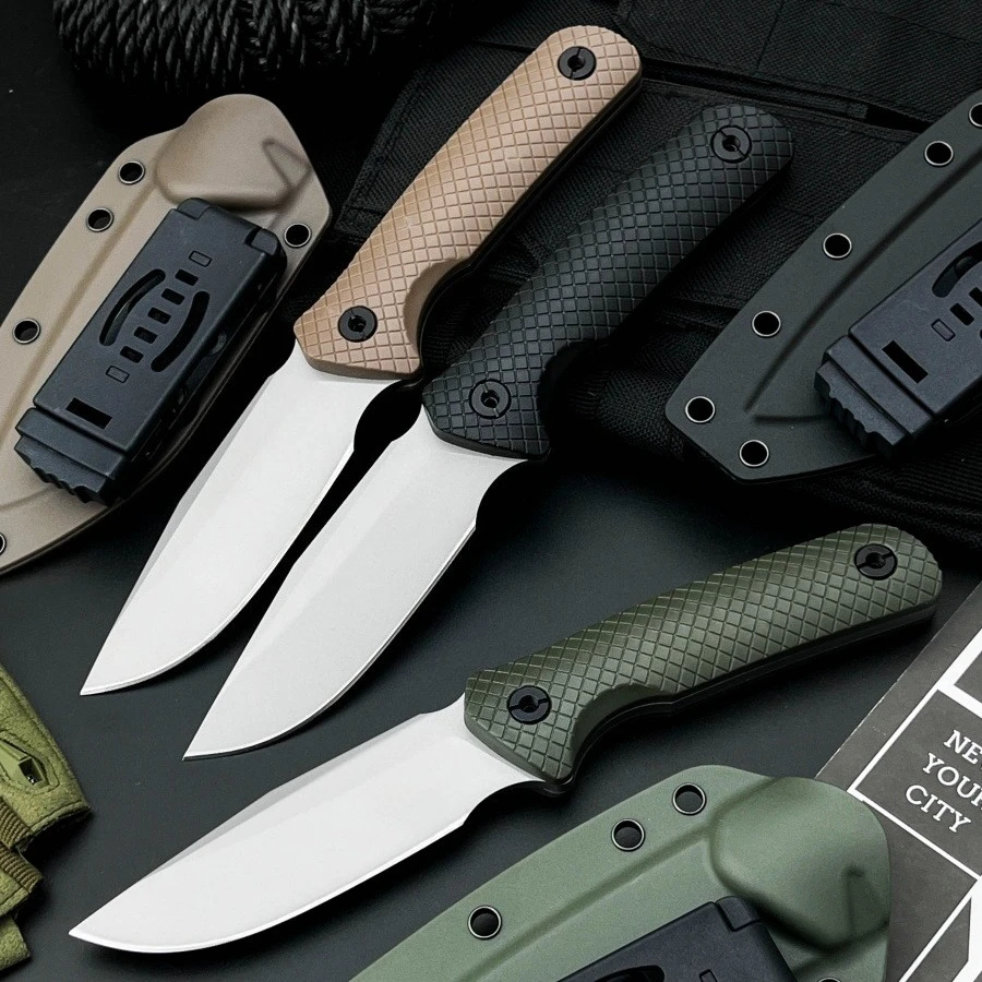 

EDC Тактический нож из нержавеющей стали 8Cr13Mov Лезвие из нейлонового волокна Ручка Кемпинг Тактический охотничий нож для самообороны Мужские подарки