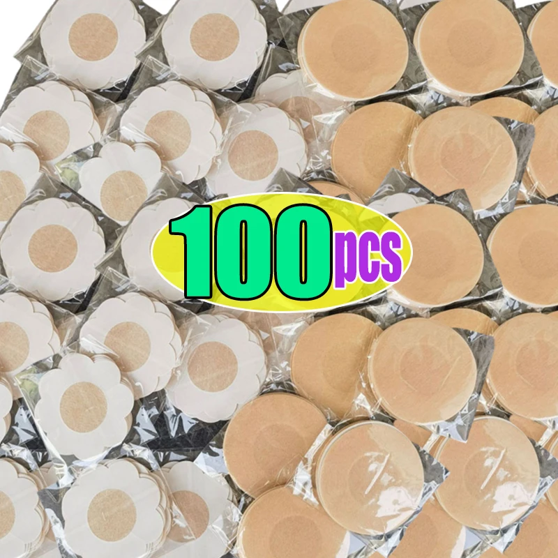 

10/100pcs Women Sexy Invisible Nipple Cover Sticker Safety Breast Lift Tape Self-Adhesive Disposable Chest Pastie Bra Padding