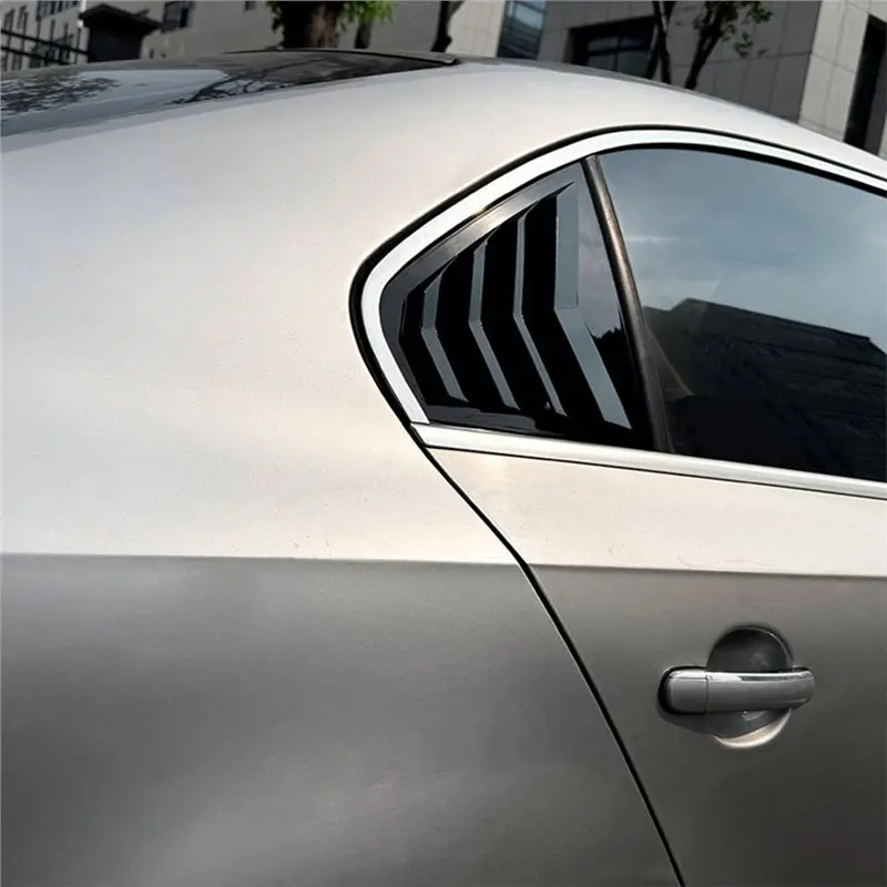 For VW Jetta MK6 2011- 2018 Rear Louver Window Side Shutter Cover Trim Side Vent Blinds Accessories Sticker
