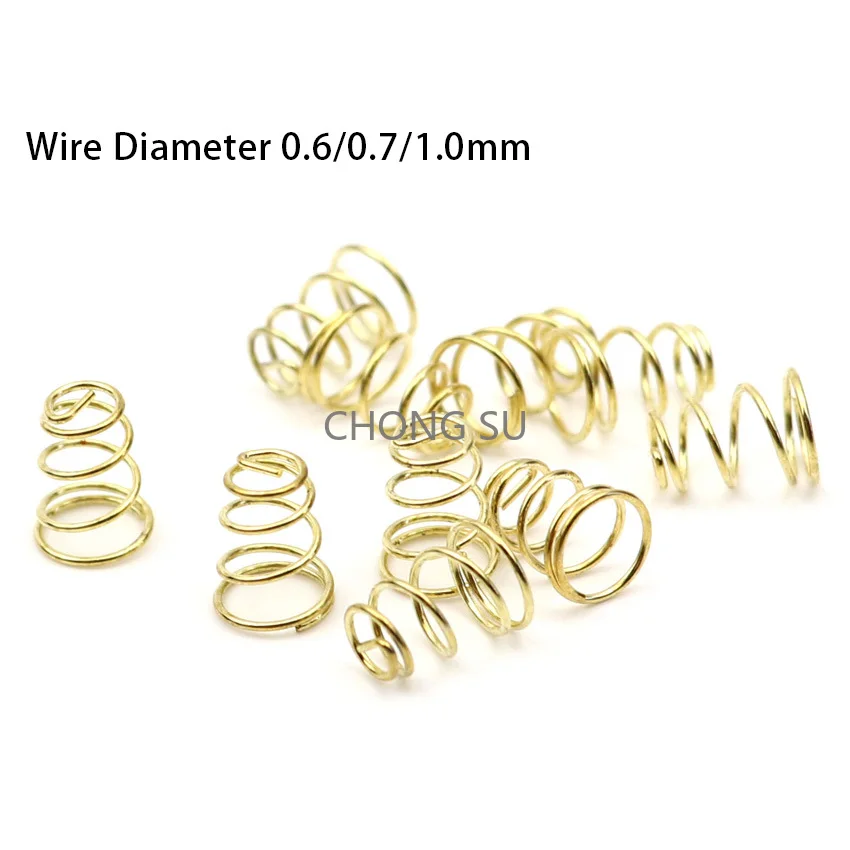 

10pcs Spring With Copper Plating for LED Flashlight Torch DIY Driver Circuit Board Battery Contact Golden Tailcap Switch Springs