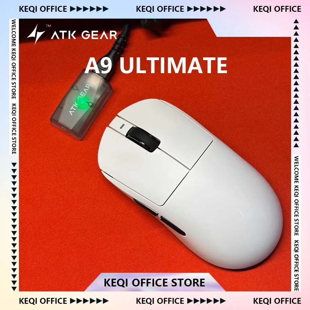 New Atk A9 Ultimate Gaming Mouse A9 Ultra Max Wireless Tri Mode Mice Paw3950ultra New Nano Coating 53g Lightweight Mice Hub3.0