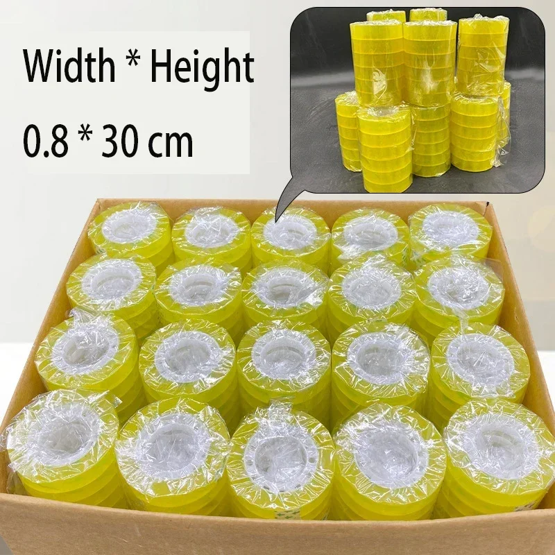 Stationery Tape Width 0.8* Length 30 Office Flower Tape Student Stationery Transparent Small Adhesive Easy To Carry