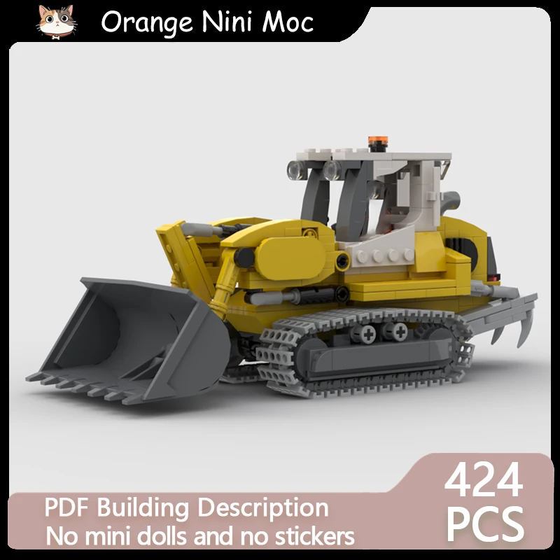 

Городская инженерная модель автомобиля MOC, строительные кирпичи, гусеничный погрузчик, модульная технология, подарки, праздник, сборка, детские игрушки, костюм