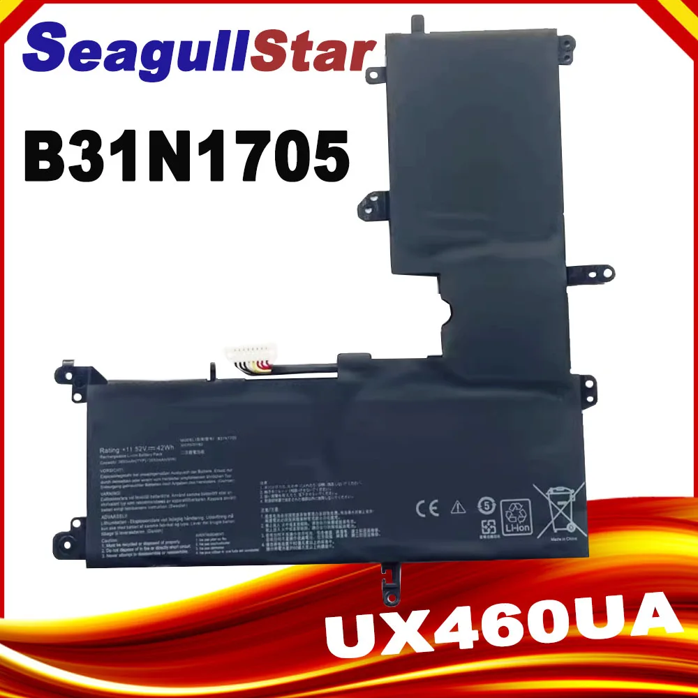 

B31N1705 Laptop Battery For ASUS VivoBook Flip TP410U TP410UA TP410UF TP410UR Q405UA UX460UA 3ICP5/57/80 11.52V 42WH