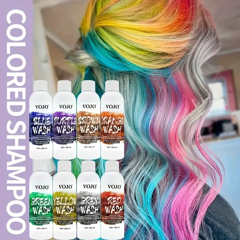 

3-in-1 Semi-Permanent Hair Dye Conditioner and Shampoo Set - Enhances Color Shine, Rich Lather for Dyed Hair, Moisturizing Scalp