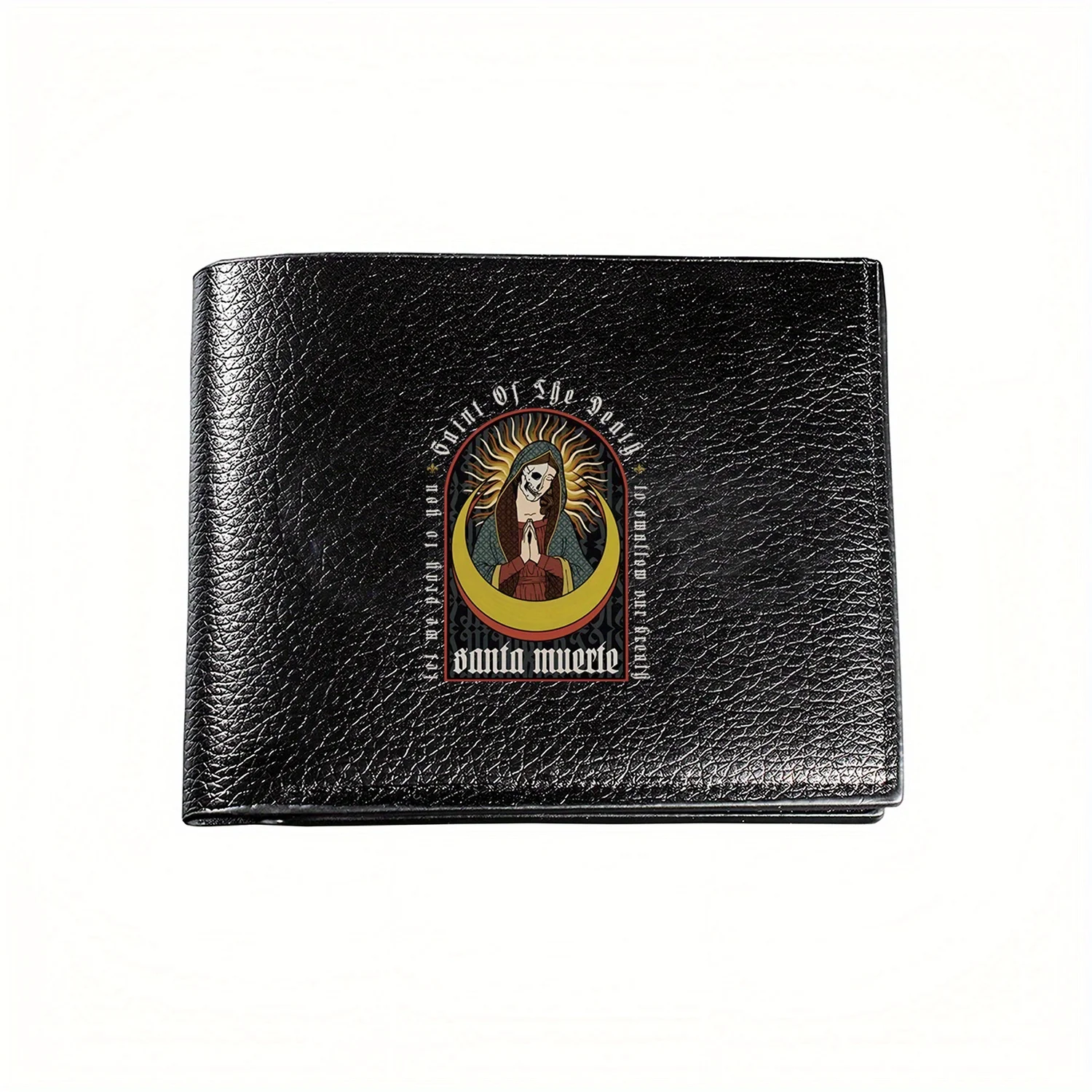 

Santa Muerte Saint of Death Gothic Pray Кошелек с графическим принтом Деловой мужской повседневный элегантный простой практичный качественный кошелек Stylis