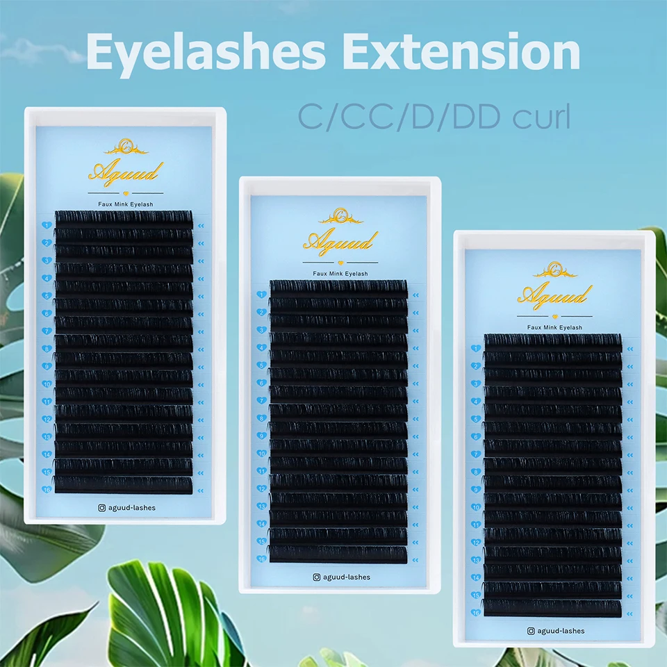 

Aguud Eyelash Extensions Faux Mink Individual False lash Natural Soft Lashes Cils C D CC DD Manga False eyelashes Makeup Cilia