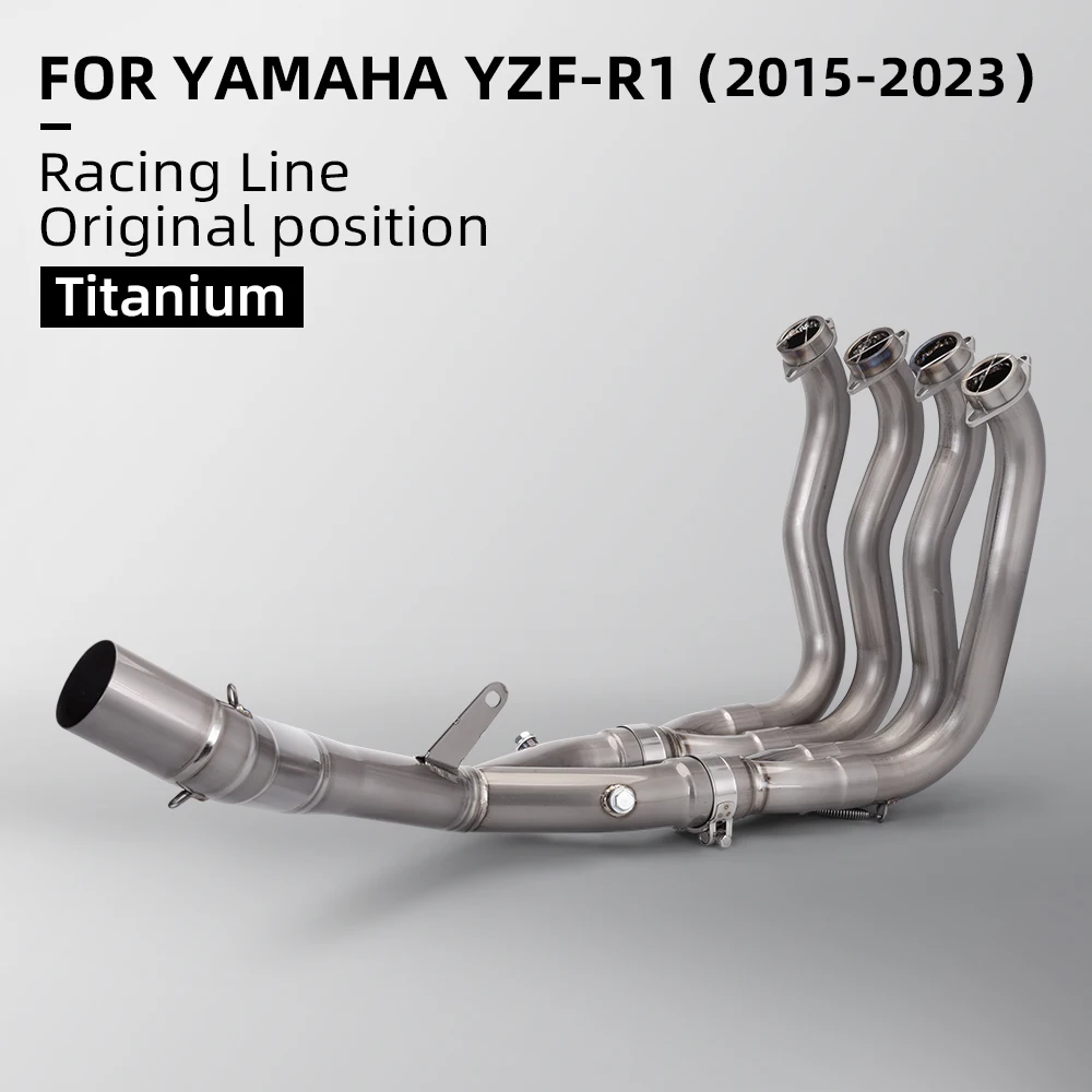 Original Full Motorcycle Exhaust System for YAMAHA R1 51MM Front Tube Link Pipe Connect Escape Slip on-New Condition