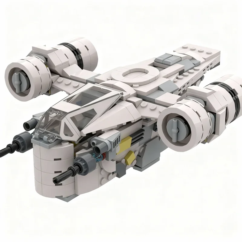 389pcs MOC 2 In 1 Razor Crest AT-ST Star Battle Model Building Blocks Christmas Gift Construction Craft Creative Art Display DIY