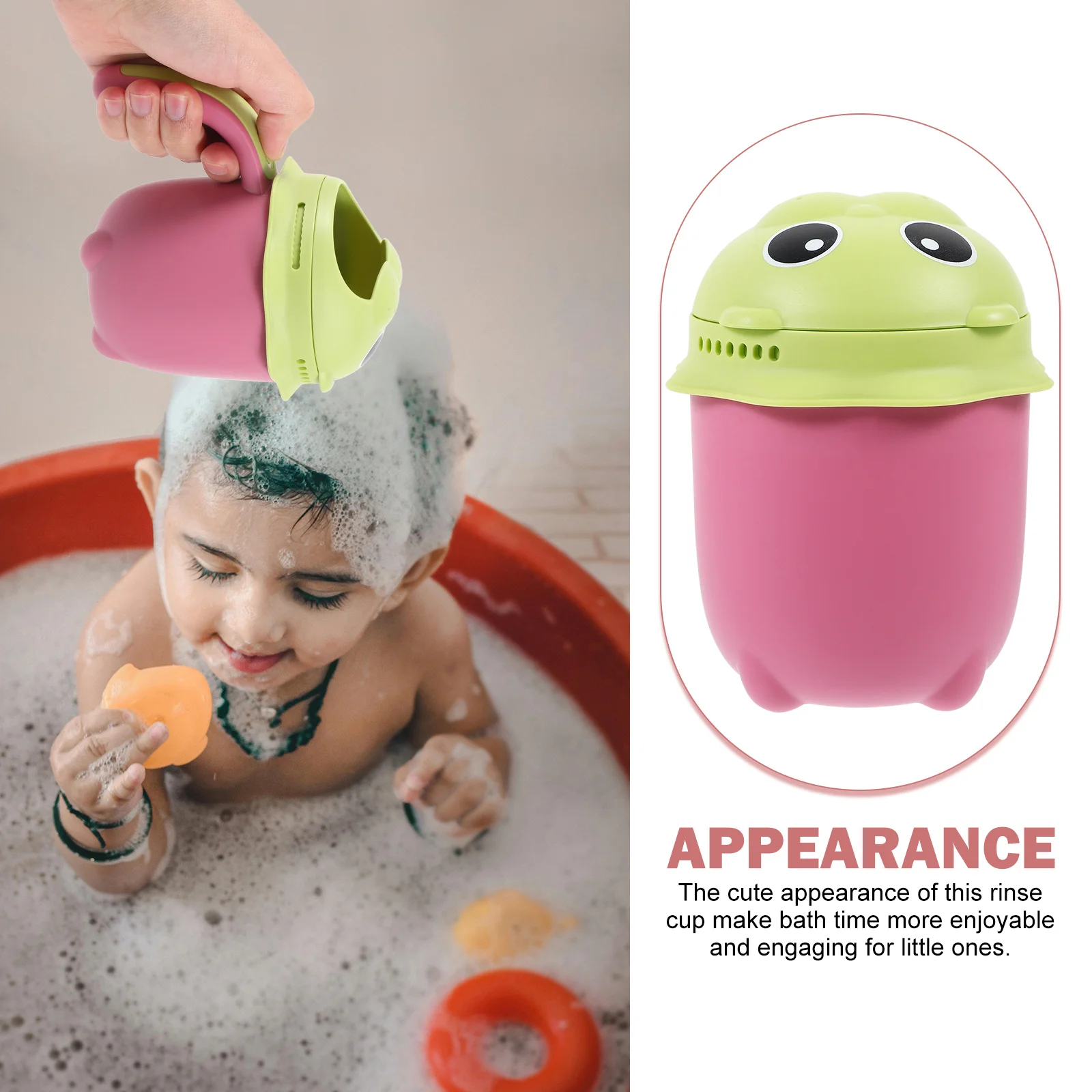 كوب شطف شامبو الأطفال بسعة كبيرة من مادة البولي بروبيلين، شطف حمام آمن للأطفال، كوب شطف شامبو الطفل