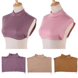 Womens Modal Fake Collar Solid Color Turtleneck False Collars High Neck Cover Detachable Neck Collar Removable Neck Warmer