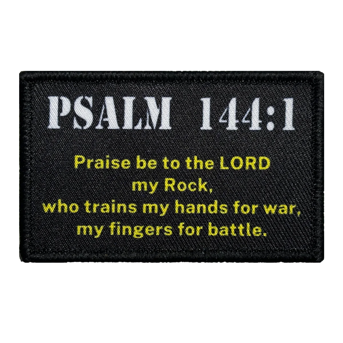 Psalm 144:1 Patch Combat Badge Morale Applique Embroidered Fastener Hook & Loop Emblem