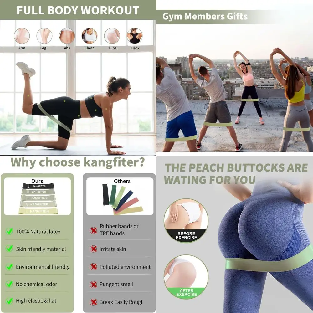 

Набор из 100 эластичных лент для фитнеса, 5 лент в каждом комплекте с сумкой для хранения, для спортзалов, занятий спортом, студентов, в подарок