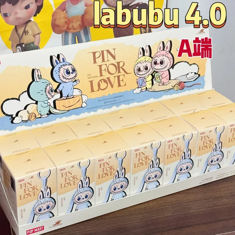 

The Monsters Pin For Love Series Blind Box Labubu 4.0 POPMART Original Toy Doll Anime Figure Gift Cute Pendant Ornament In Stock