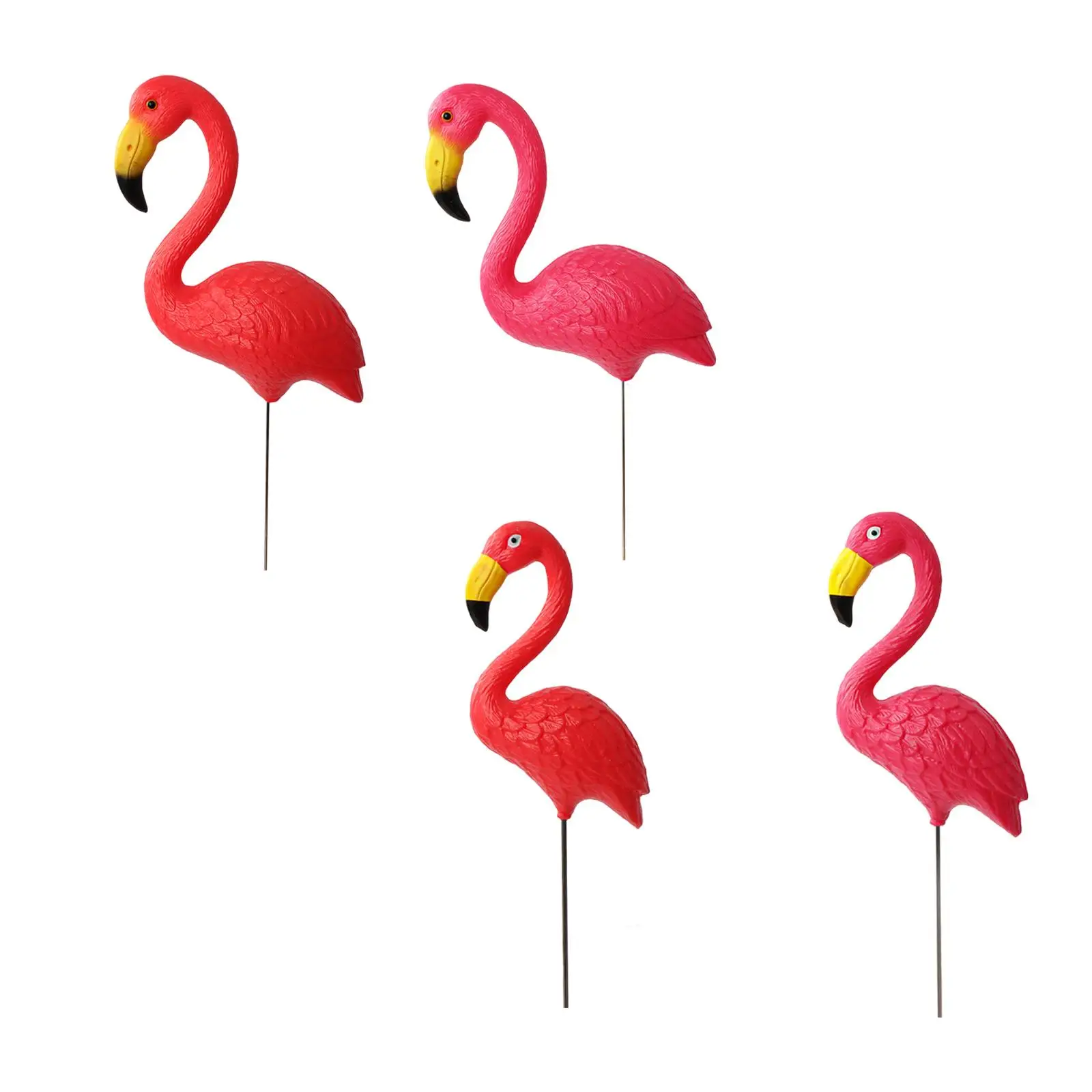 Yard Art Ornament Patio Porch Outdoor Flamingo Garden Stake Bird Statue Figurine for Holiday Hallway Festival Planter Flowerpot