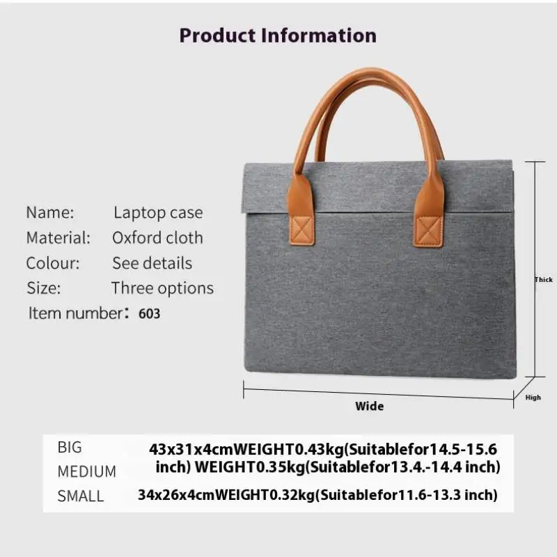 Men Versatile Business Briefcase Portable Large Capacity Shoulder Bag Multiple Pockets Handbag for Business & Casual Use