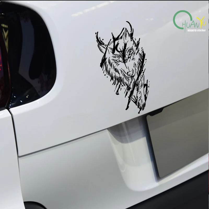 Dark magic wolf car decals car motorcycle scratch protection waterproof reflective sticker