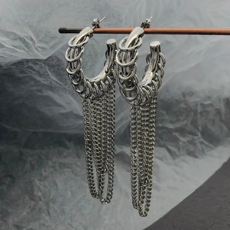 

Personality Exaggerated Long Fringe Earrings Trend Sexy Temperament Chain Earrings Party Fringe Jewelry Accessories