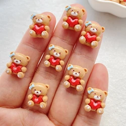 20Pcs Cute Resin Little Bear Flat Back Ornament Jewelry Making Manicure Hairwear Accessorie