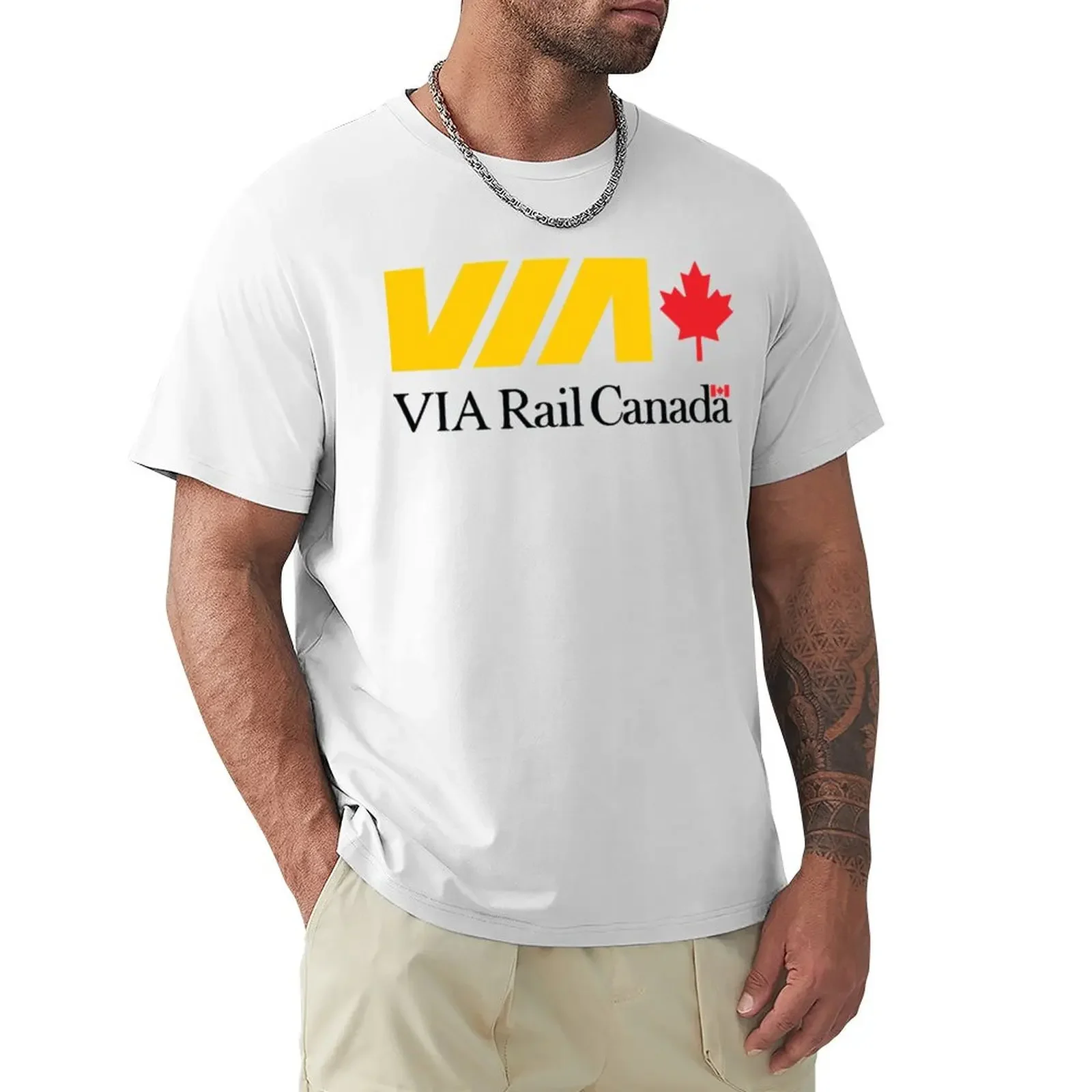 

VIA Rail T-Shirt boys whites summer top cute tops vintage anime shirt mens shirts graphic tee