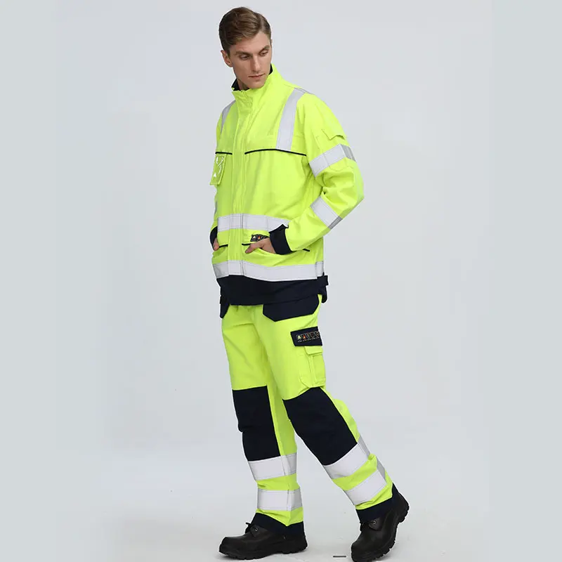 Fire Retardant workwear hi vis Boiler Suit Cotton welder Working Uniform high visibility clothes