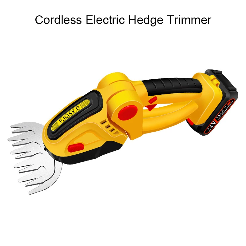 Electric Hedge Trimmer Cordless Lawn Mower Pruner One Hand Hedge Machine Rechargeable Garden Pruning Shears