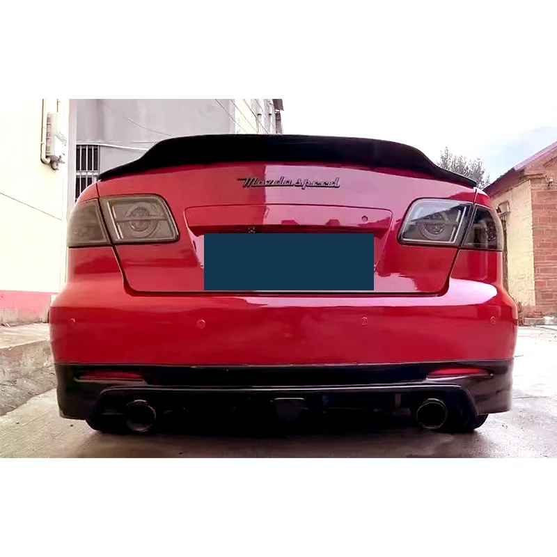 Glossy Black Spoiler for Mazda 6 2003-2012 Year First Generation Sedan Rear Trunk Wing Ducktail Lip