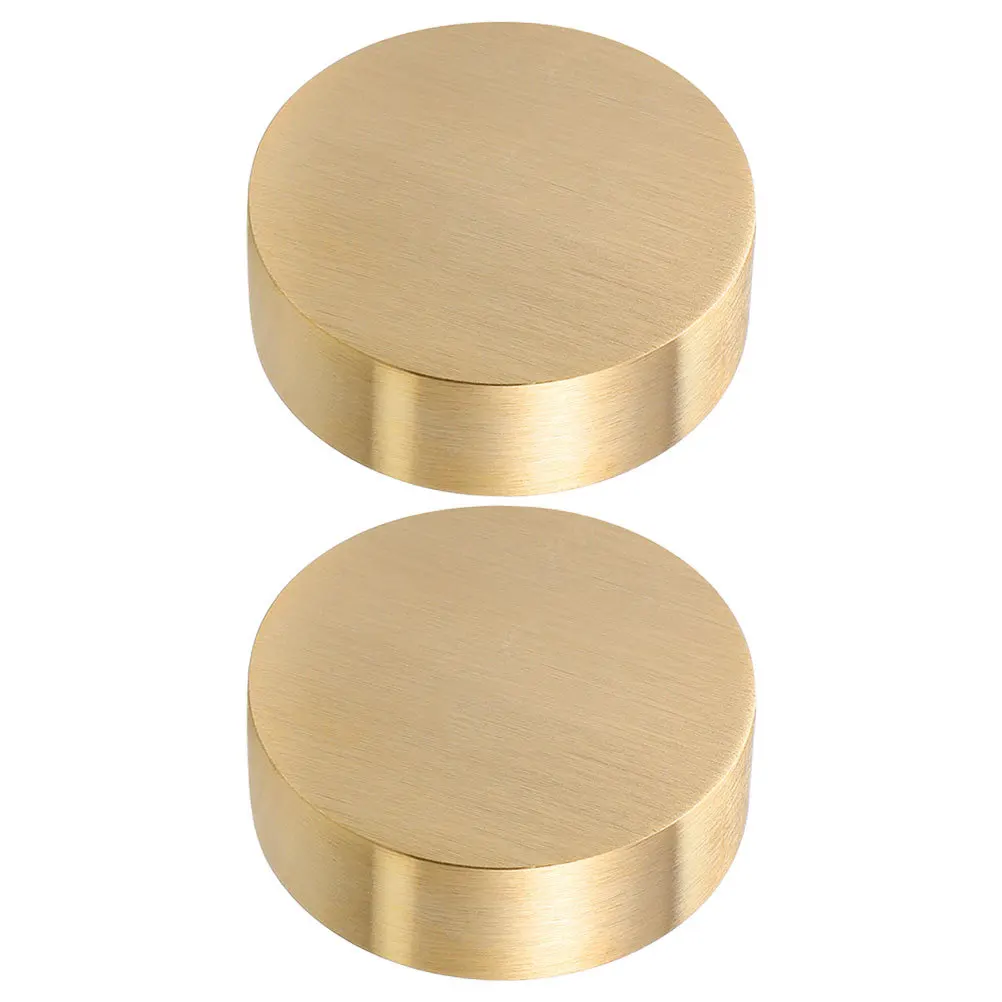 

2pcs Heavy Brass Round Paperweight For Calligraphy Drawing Holding Paper Flat Desk Decorative Weight Office Study Tool Art