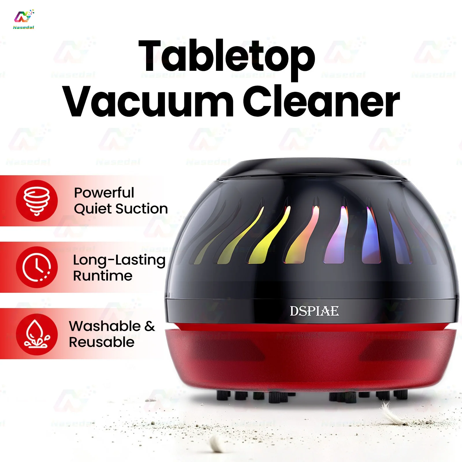 DSPIAE HC-W Portable Tabletop Vacuum Cleaner Rechargeable Mini Desktop Dust Collector for Gundam Model Making Residue Cleaning
