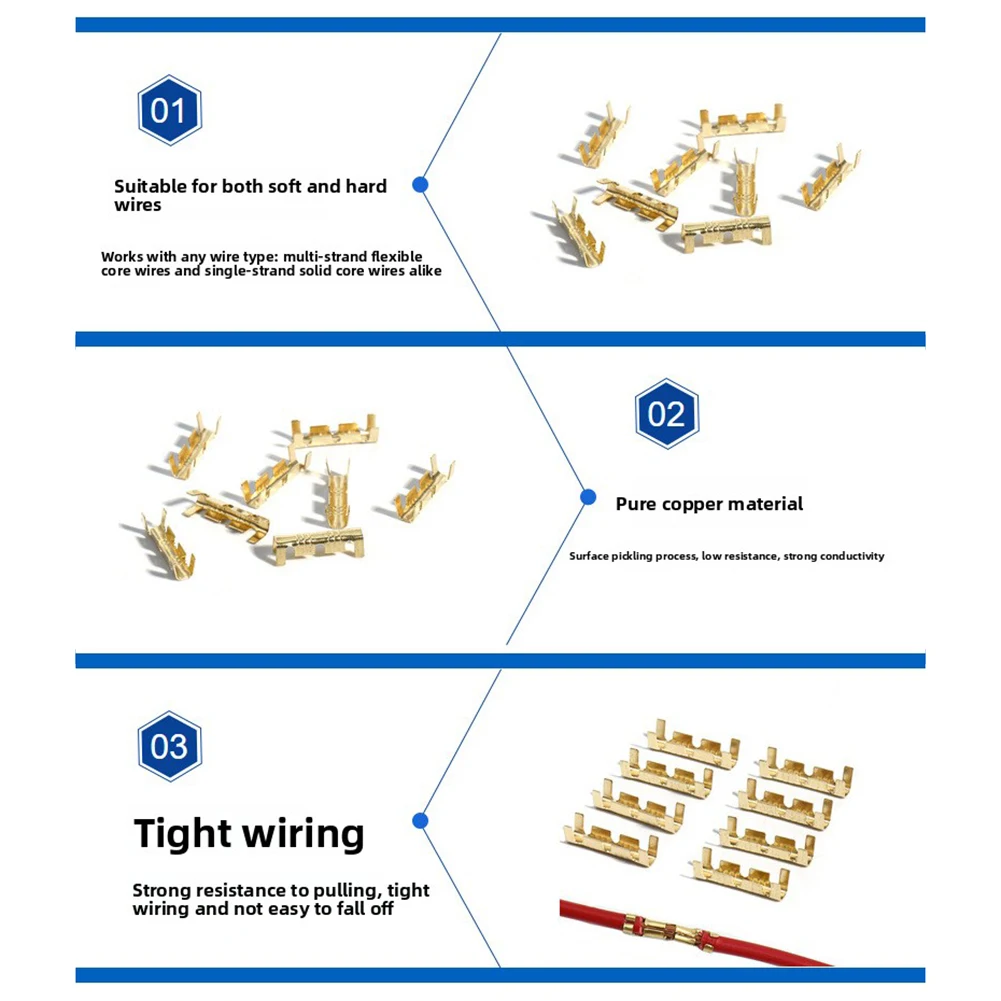 100/400/500pcs U Type Terminal Connectors Cold Crimp Wire Cables Connectors Automotive Wiring Repairs Harness Assembly