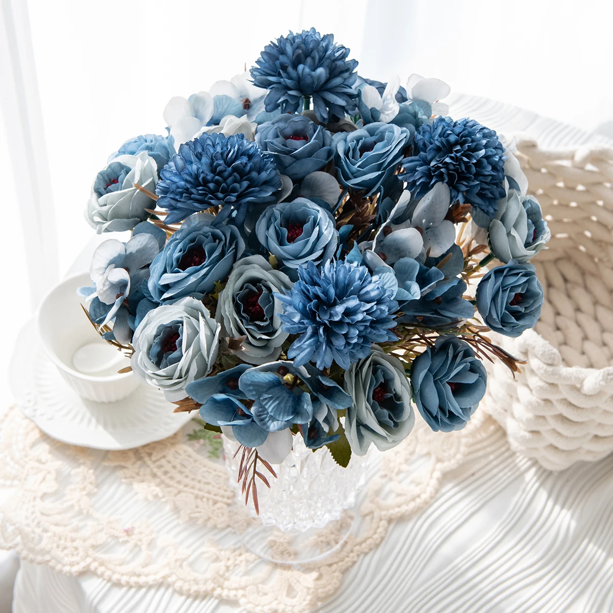 1/3 Stück Seidenrosen Künstliche Blumen Hochzeit Zuhause Festival Dekoration Brautstrauß Handwerk Scrapbooking Kränze Fotografie Requisiten