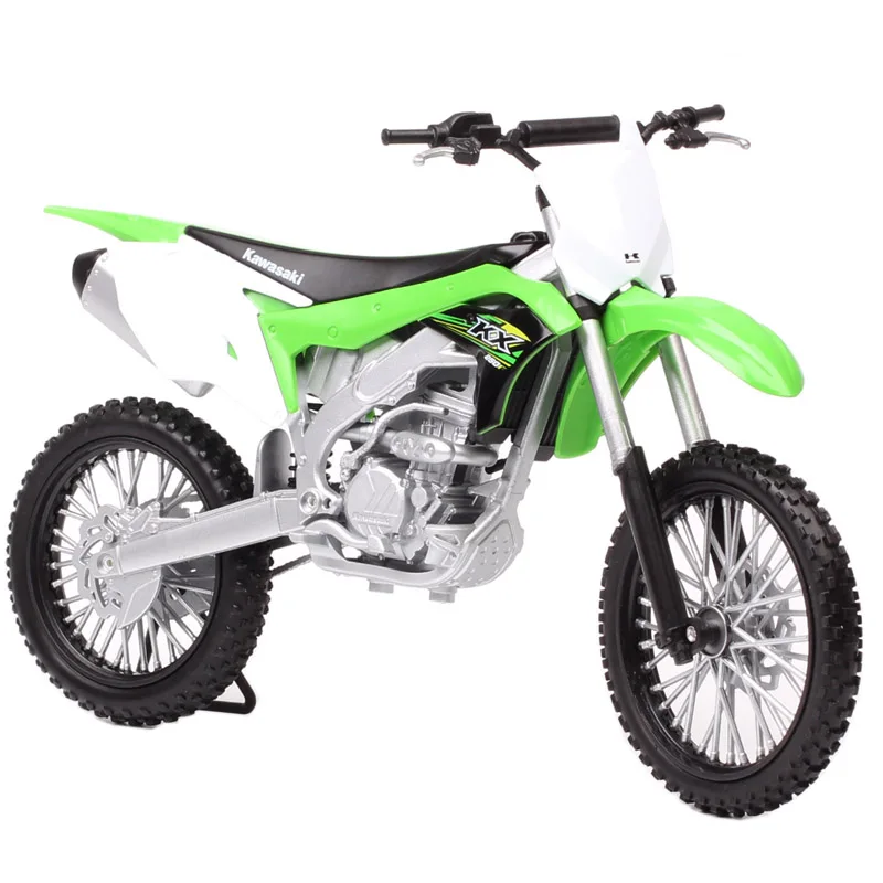 

Kids Welly 1/10 Scale Kawasaki KX 250F Motocross Dirt Bike Motorcycle Model Moto Diecast Offroad Toys Bike Replicas Collectibles