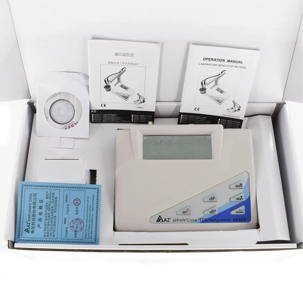 ベンチトップマルチパラメーターウォータークオリティ計、sality、ph orp、cond。、Tds、az86505