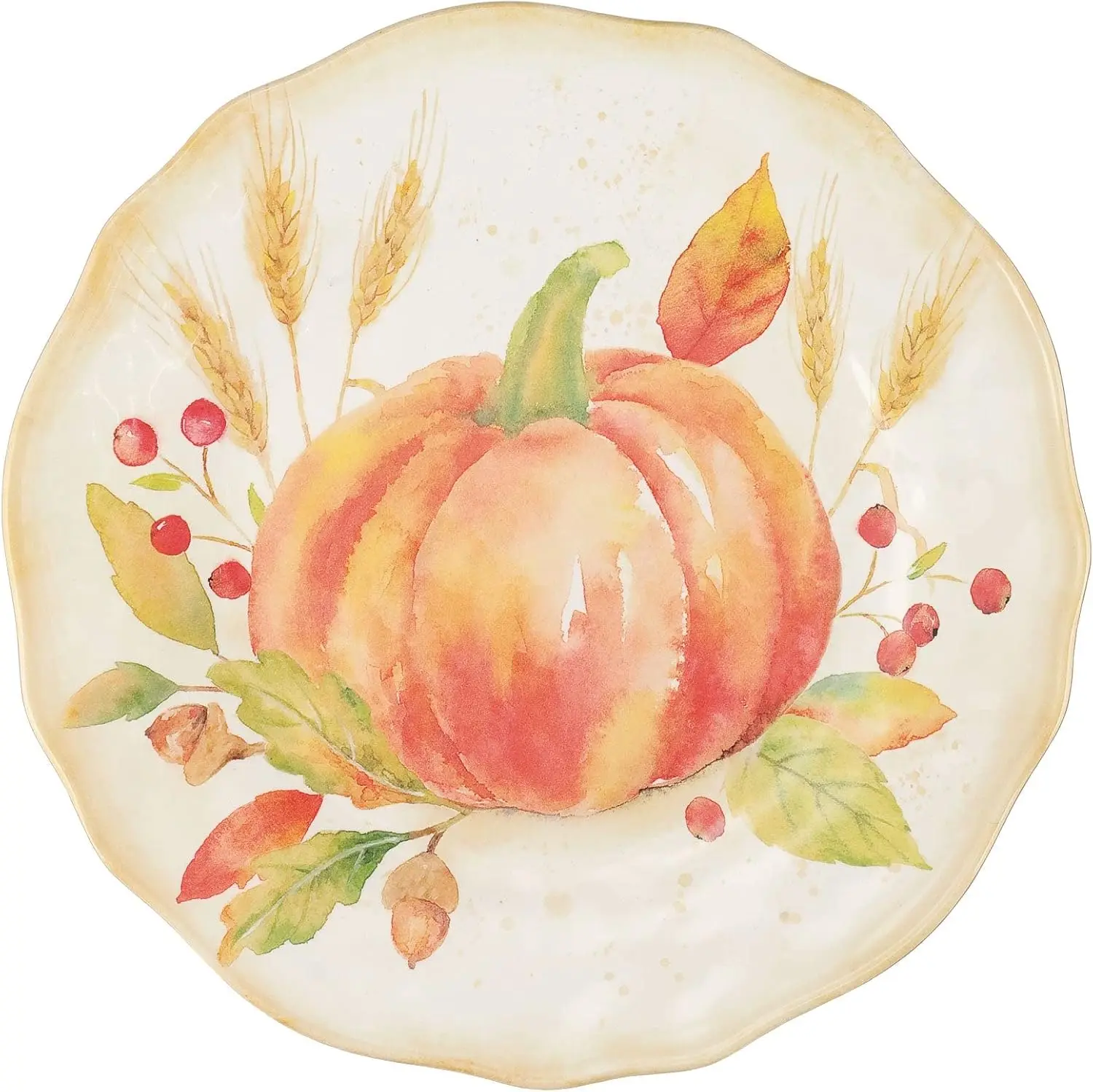 Ware 12-компонентные наборы столовой посуды из тыквы и меламина, набор уличной посуды, наборы тарелок и мисок, осенние украшения на День Благодарения, сервиз