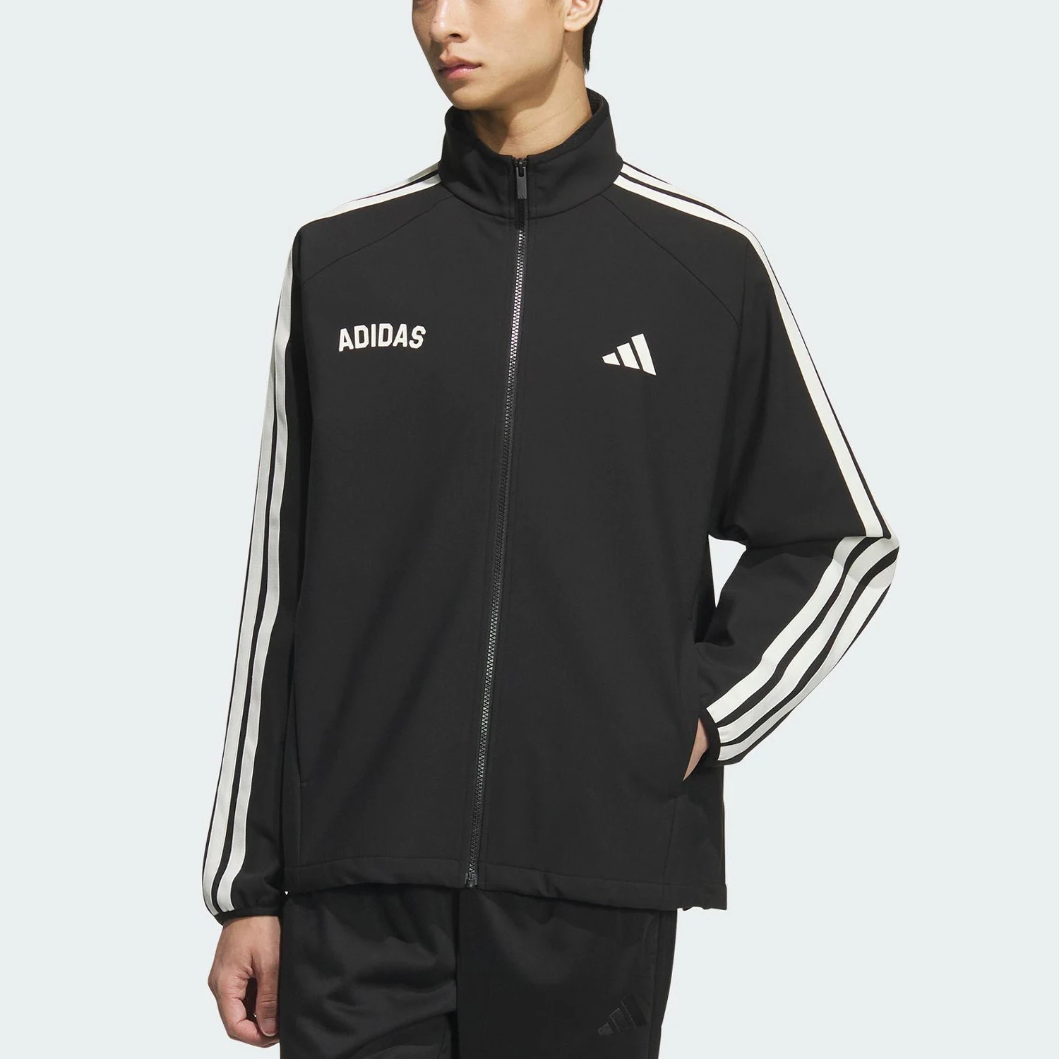 Adidas genuine autumn men's sports stand up collar knitted jacket KC2845
