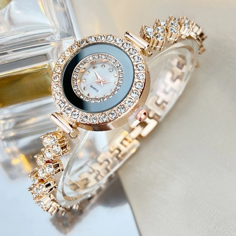 고품질 럭셔리 라인 석 여성 석영 손목 시계 패션 로마 다이얼 손목 시계 Relogio Feminino Relojs Para Mujer