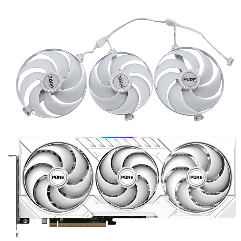 CF1015U12D CF9015U12D For Sapphire Radeon RX 9070 GRE 9070XT PURE Video Card Fan RX9070 Graphics Card Replacement Fan