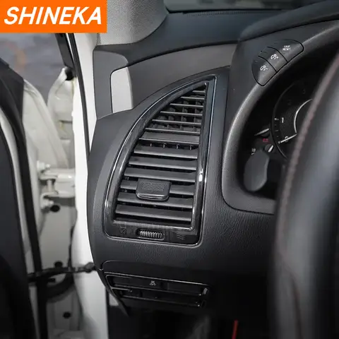 SHINEKA Interior AC Air conditioning Vent Decorative Trim Outlet Cover Frame for Nissan Patrol Y62 2017 Car Accessories ABS 2pcs 10 best sales nissan patrol y62 accessories - №6