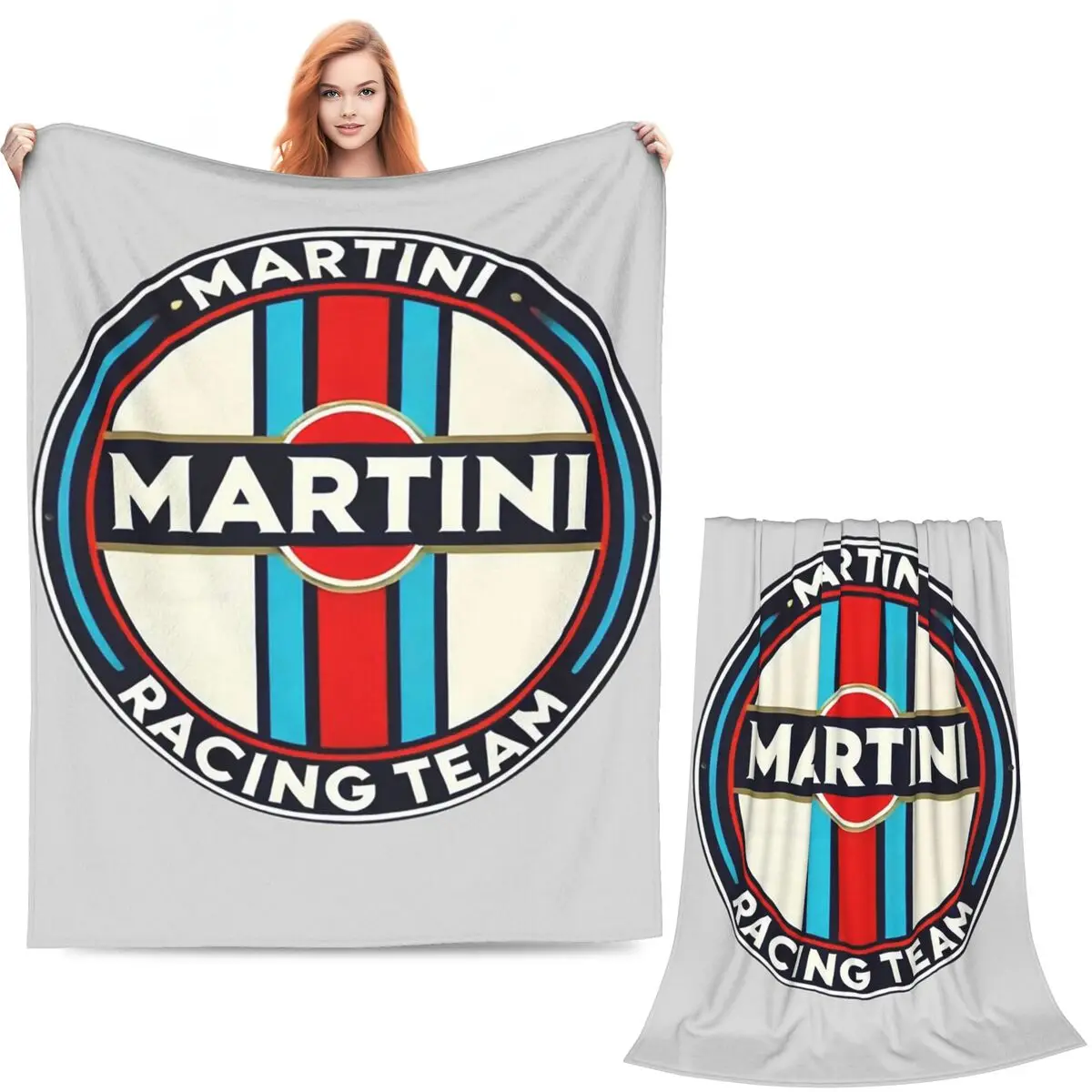 Martinis Race Sportscar Motor Racing Blanket Soft Warm Flannel Throw Blanket Plush for Bed Living room Picnic Travel Home Sofa